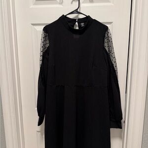 SHEIN Black High-Neck Dress